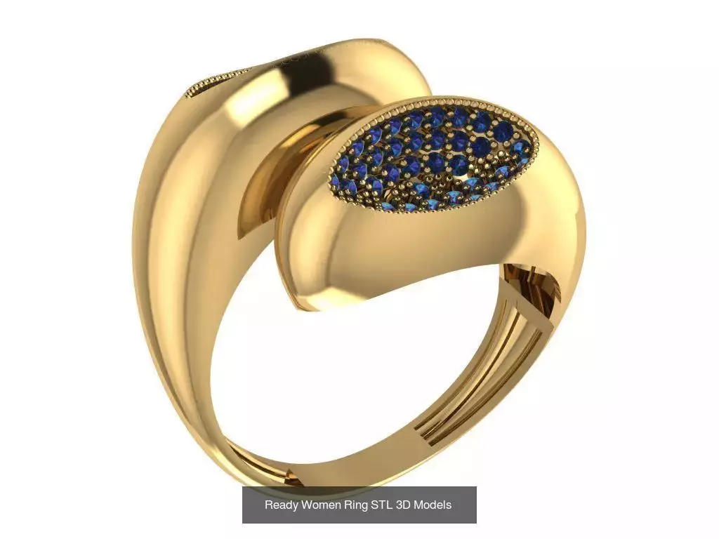 Women Gold Ring Models 100pcs 3D Model Collection_110