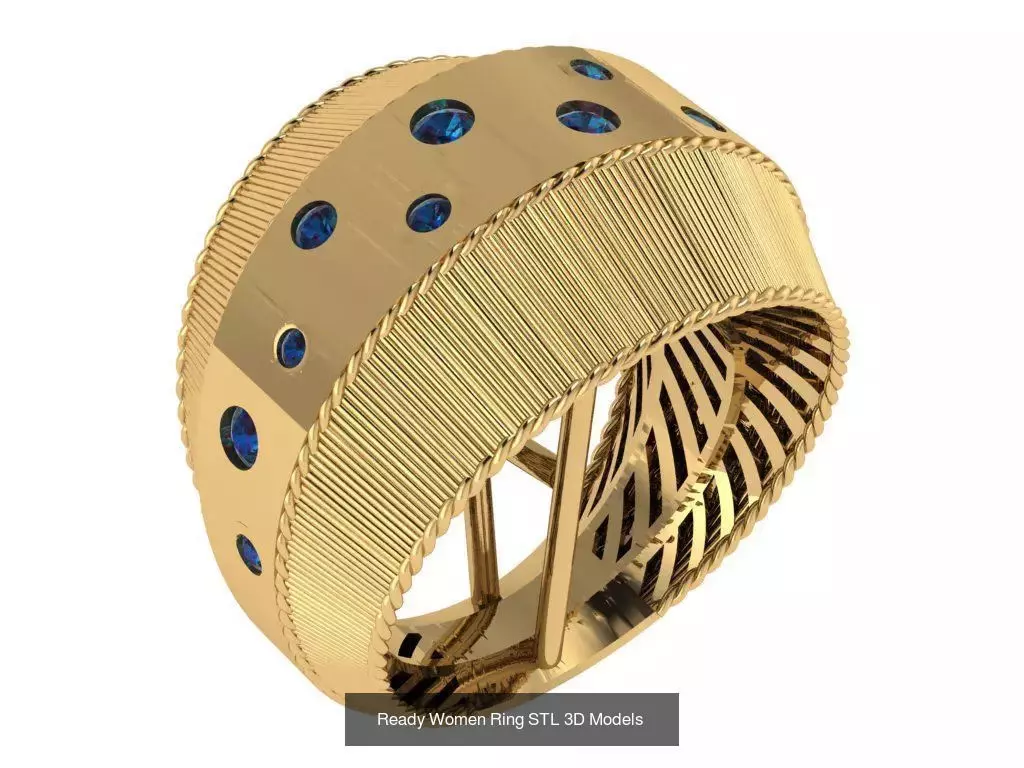 Women Gold Ring Models 100pcs 3D Model Collection_55