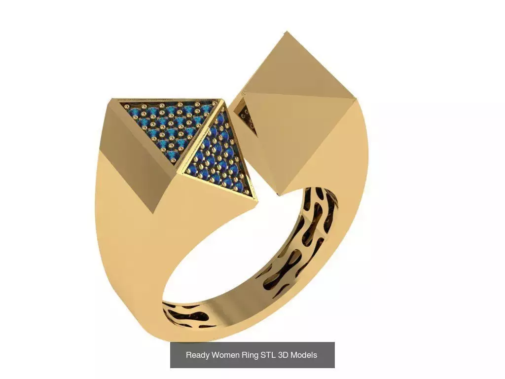 Women Gold Ring Models 100pcs 3D Model Collection_101