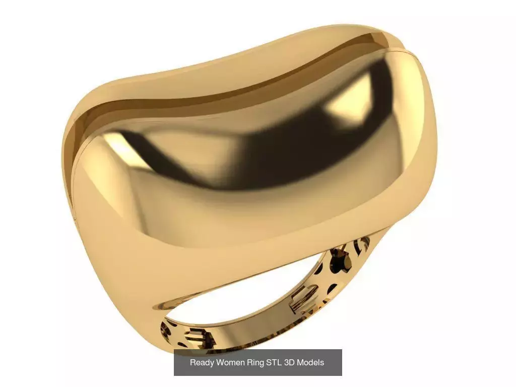 Women Gold Ring Models 100pcs 3D Model Collection_21