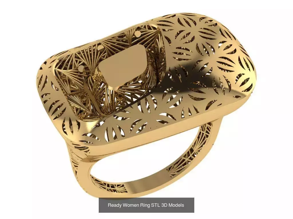 Women Gold Ring Models 100pcs 3D Model Collection_40