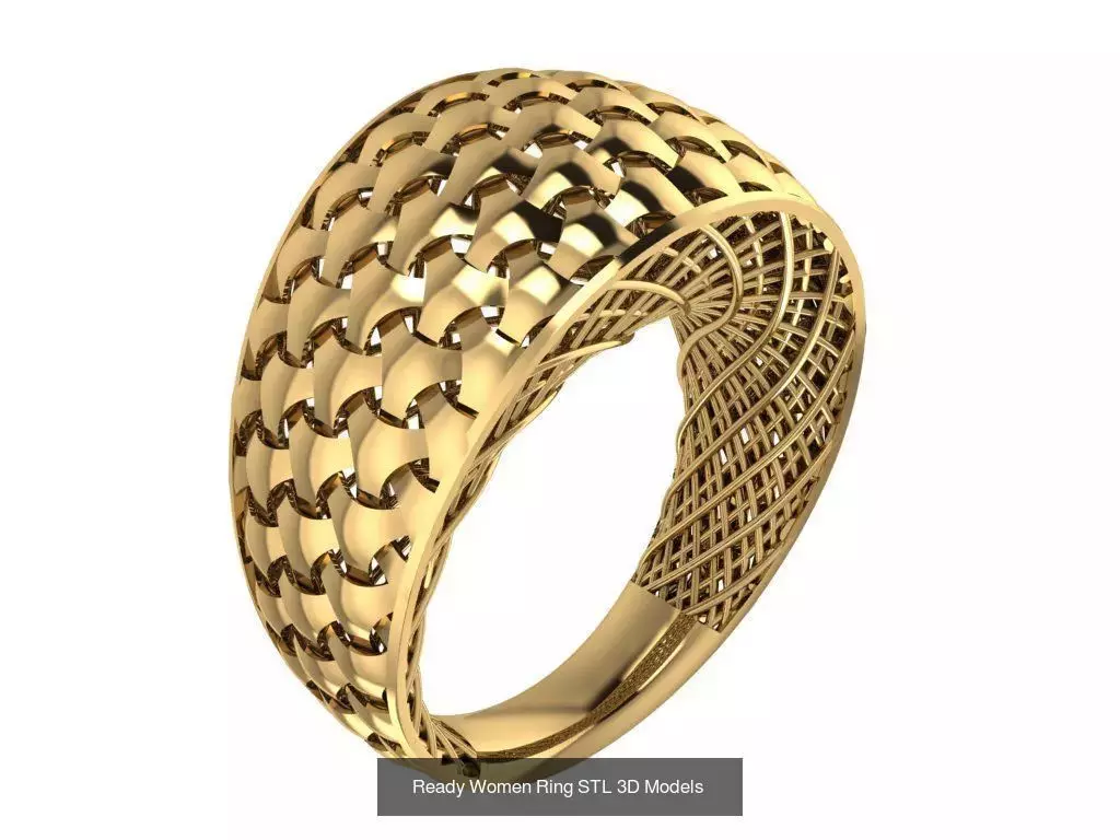 Women Gold Ring Models 100pcs 3D Model Collection_108