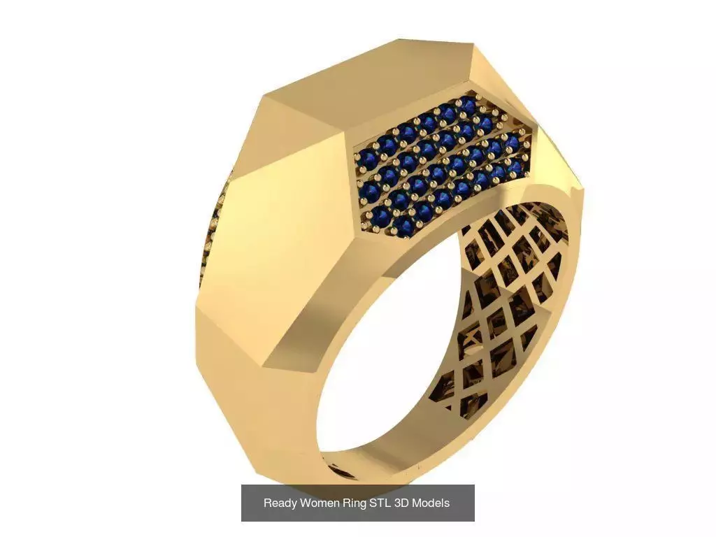 Women Gold Ring Models 100pcs 3D Model Collection_70
