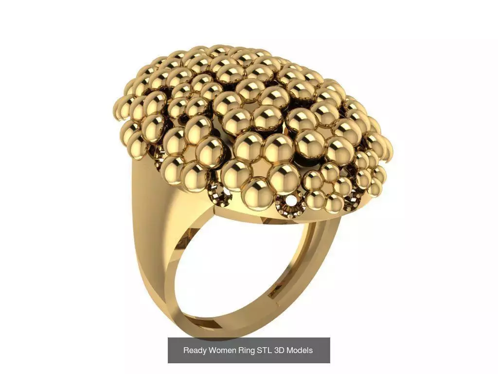 Women Gold Ring Models 100pcs 3D Model Collection_106
