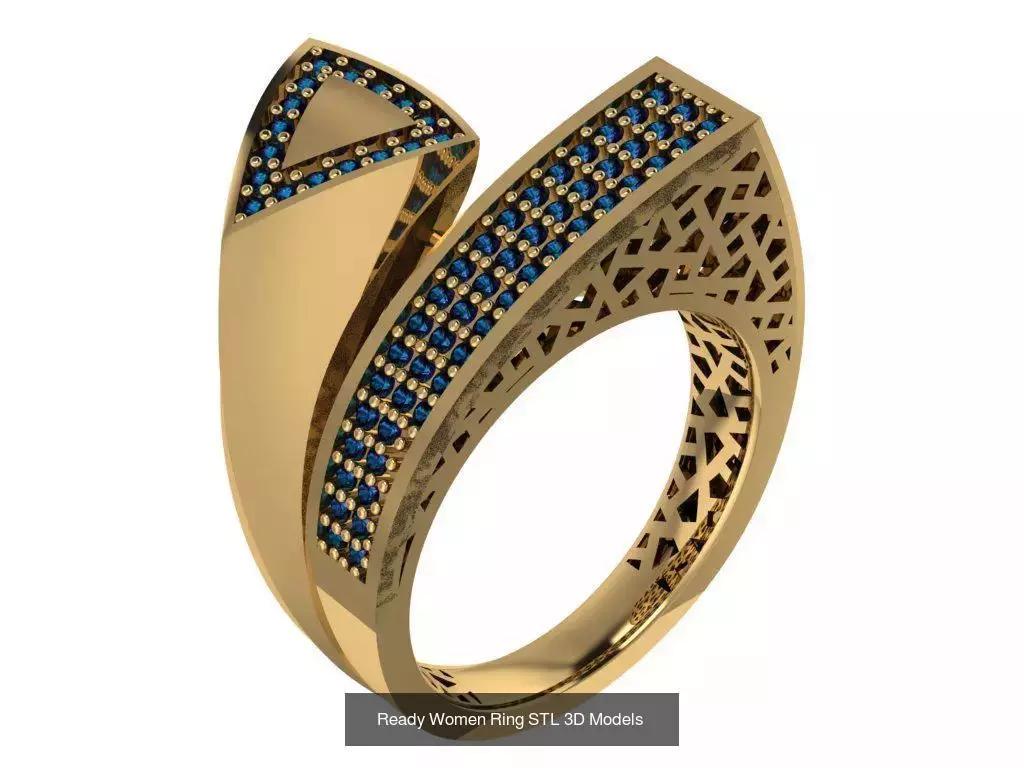 Women Gold Ring Models 100pcs 3D Model Collection_105
