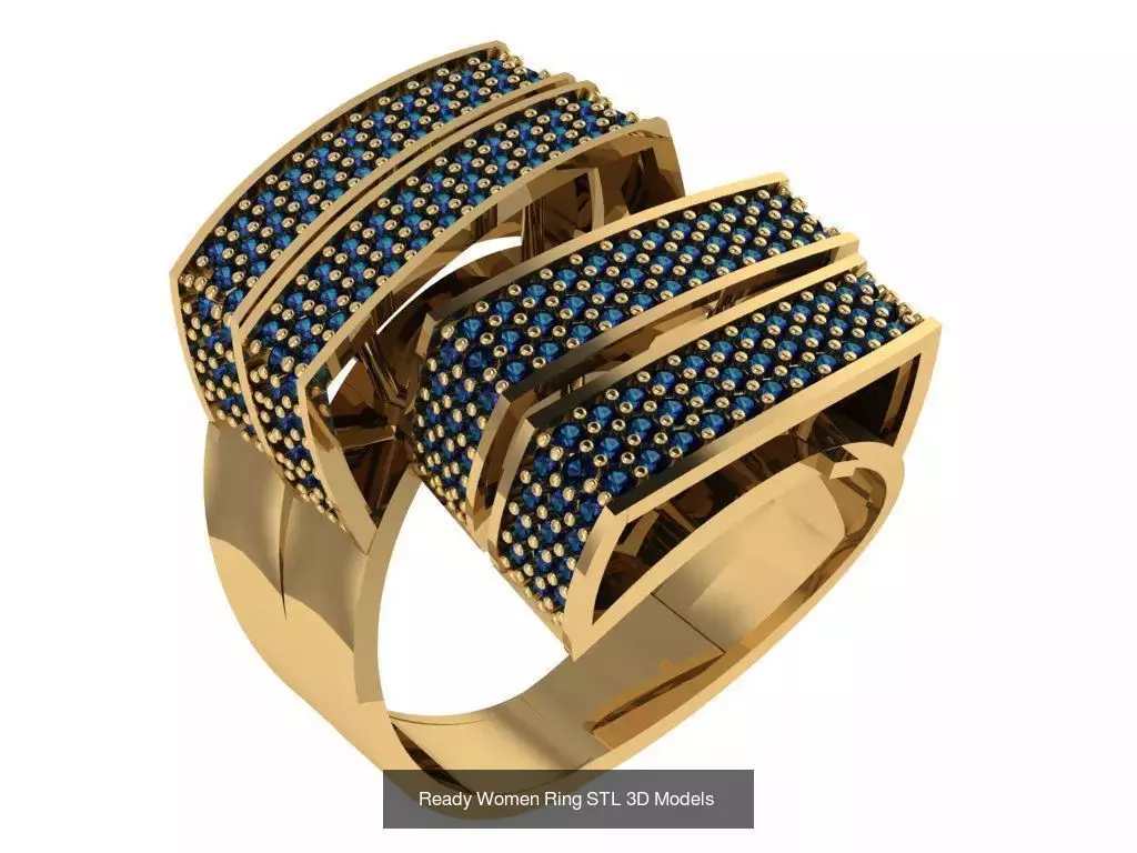 Women Gold Ring Models 100pcs 3D Model Collection_107