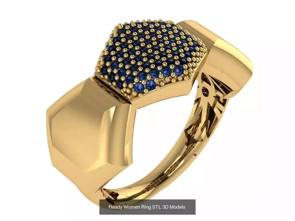 Women Gold Ring Models 100pcs 3D Model Collection_96