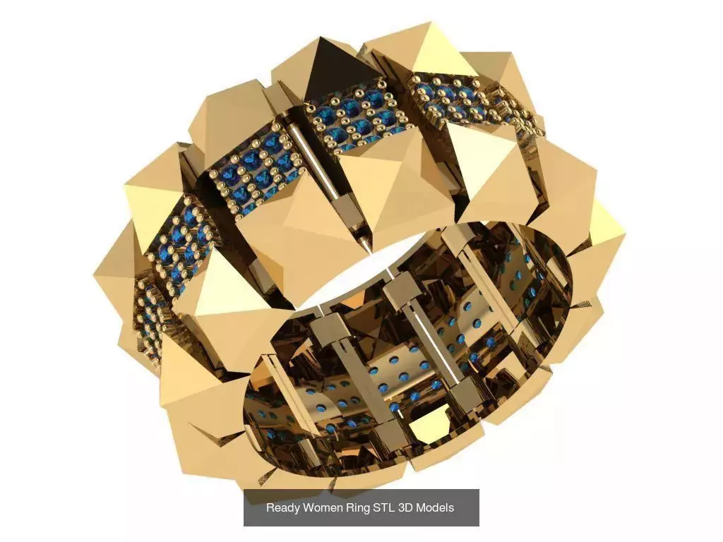 Women Gold Ring Models 100pcs 3D Model Collection_20