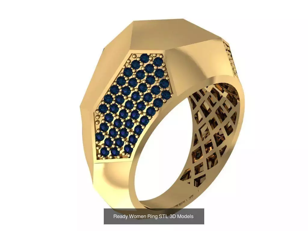 Women Gold Ring Models 100pcs 3D Model Collection_69