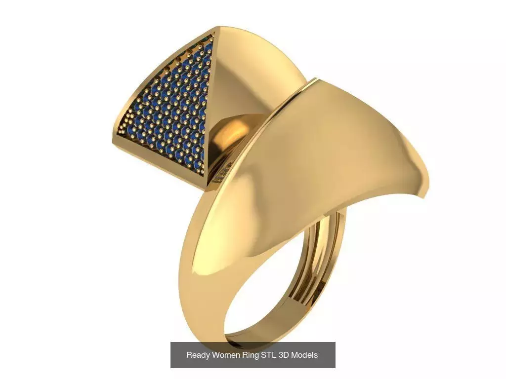 Women Gold Ring Models 100pcs 3D Model Collection_87