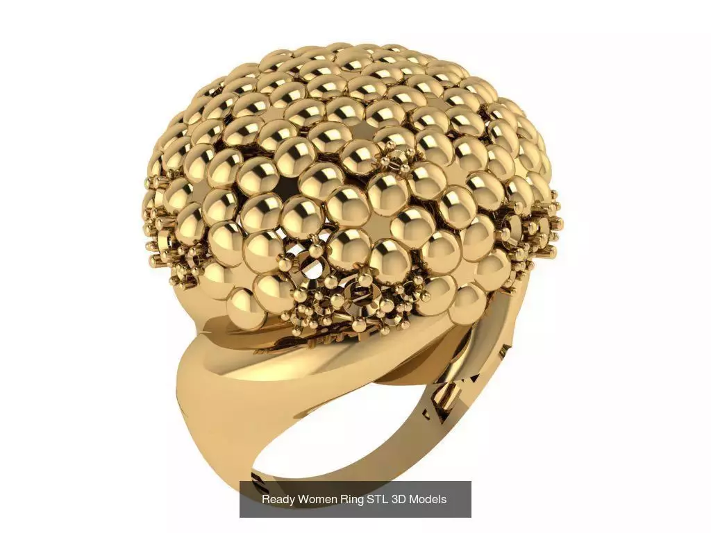 Women Gold Ring Models 100pcs 3D Model Collection_56