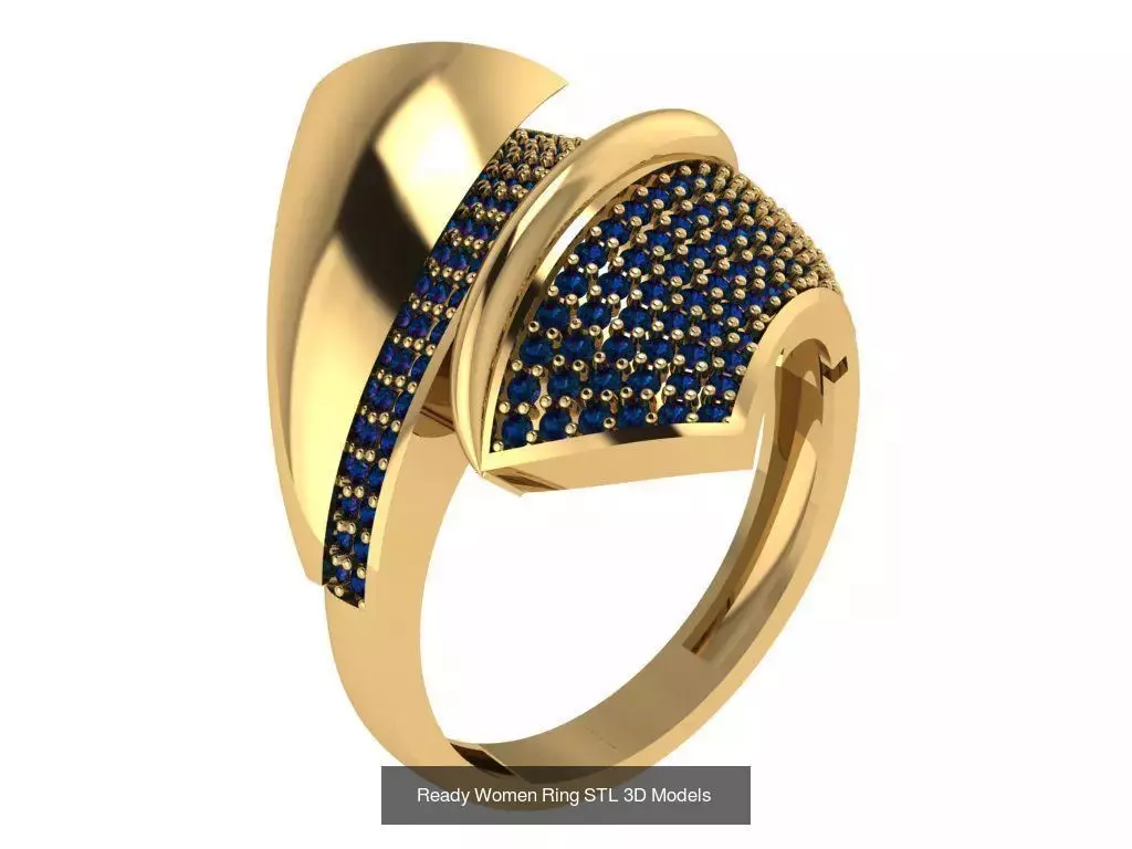 Women Gold Ring Models 100pcs 3D Model Collection_67