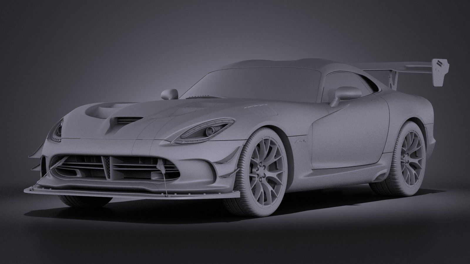 Dodge Viper ACR 2016 VRAY 3D model_8