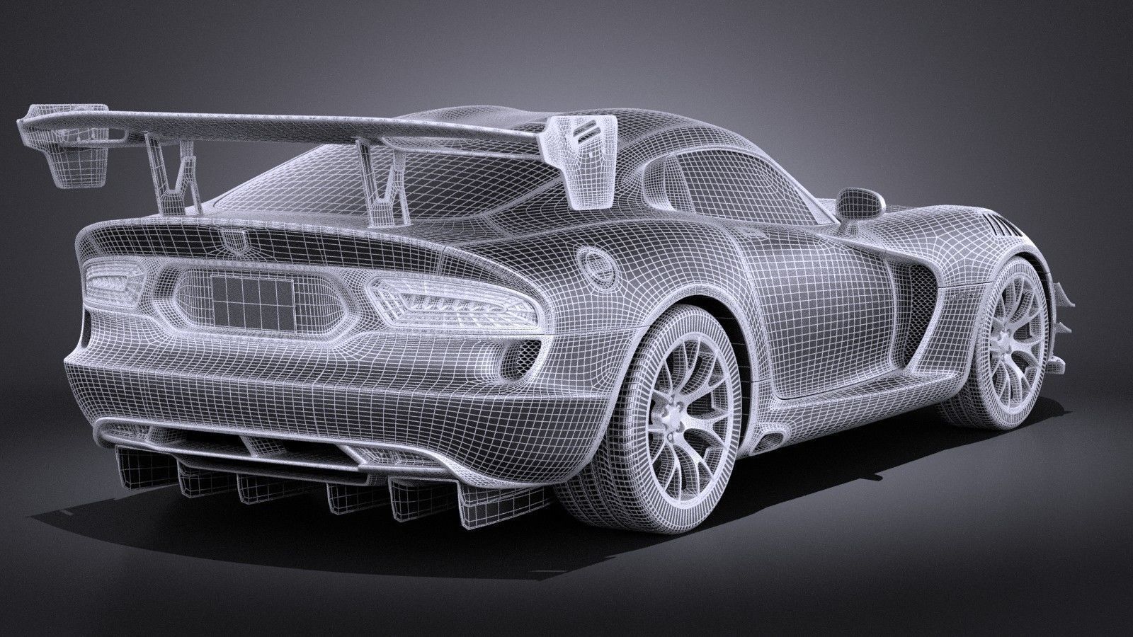 Dodge Viper ACR 2016 VRAY 3D model_13