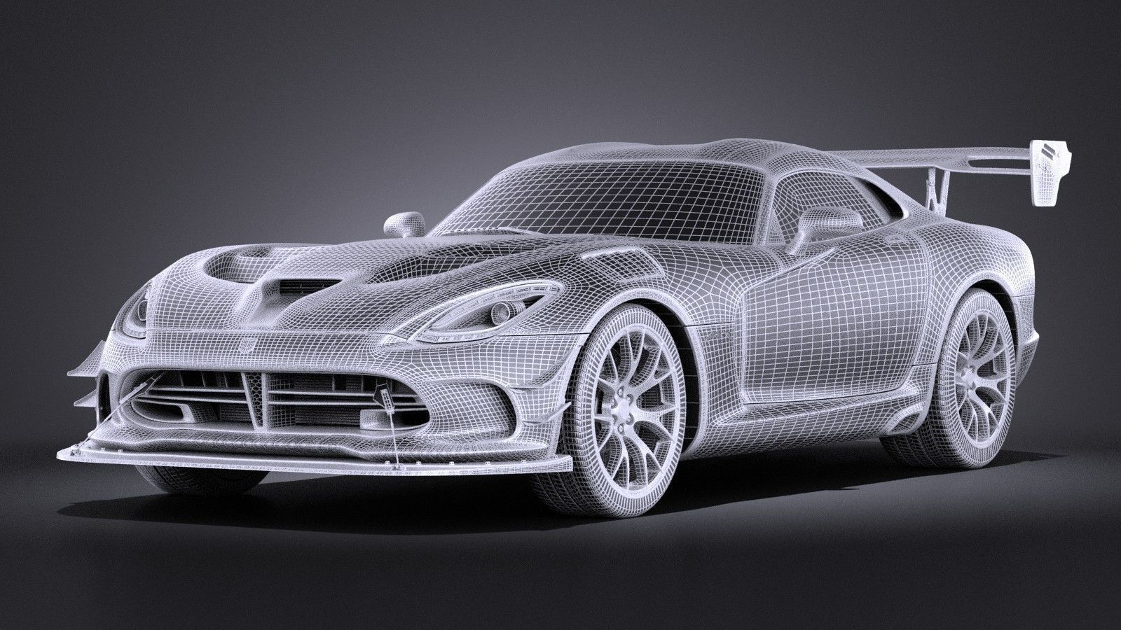 Dodge Viper ACR 2016 VRAY 3D model_12