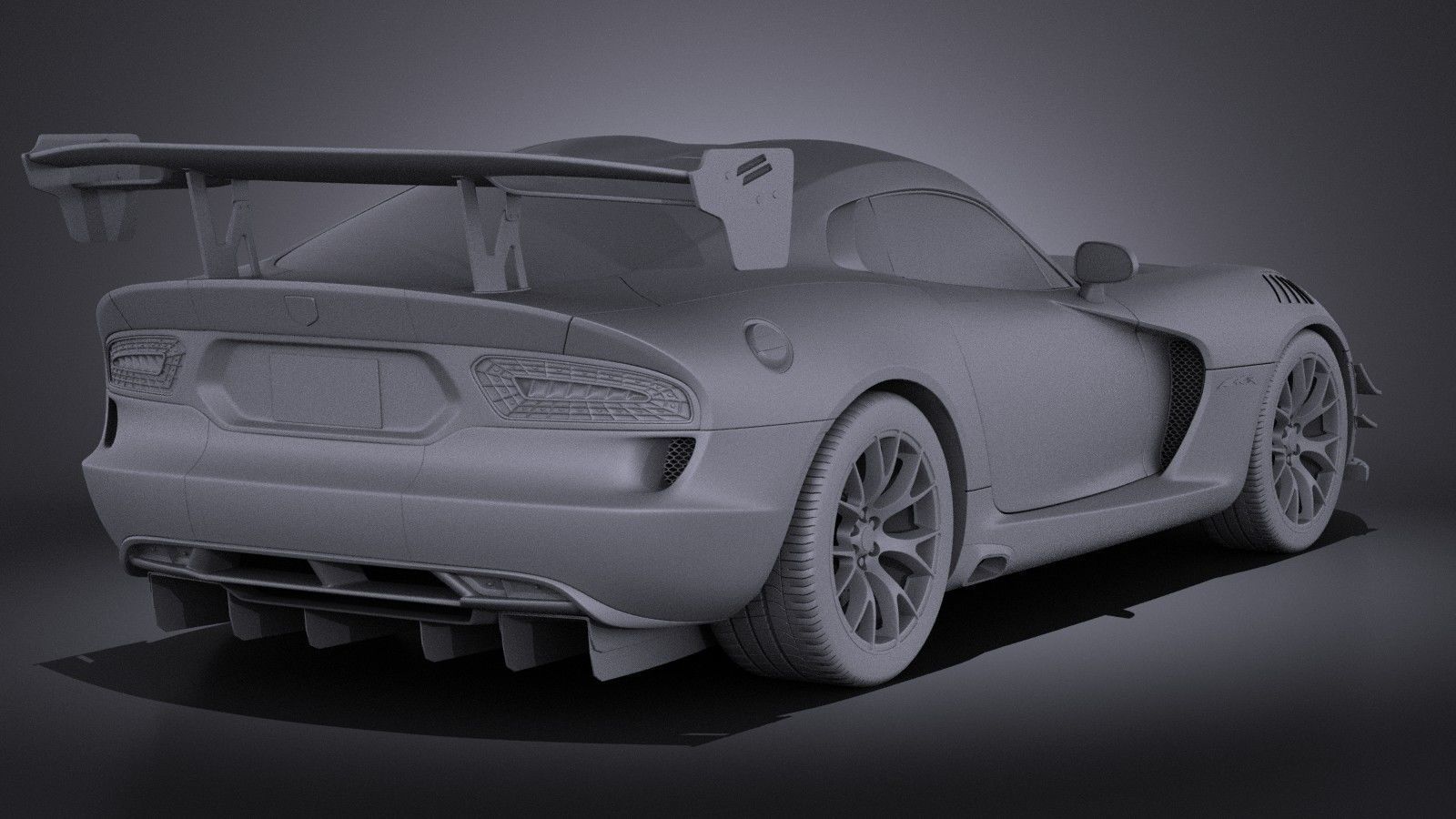 Dodge Viper ACR 2016 VRAY 3D model_11