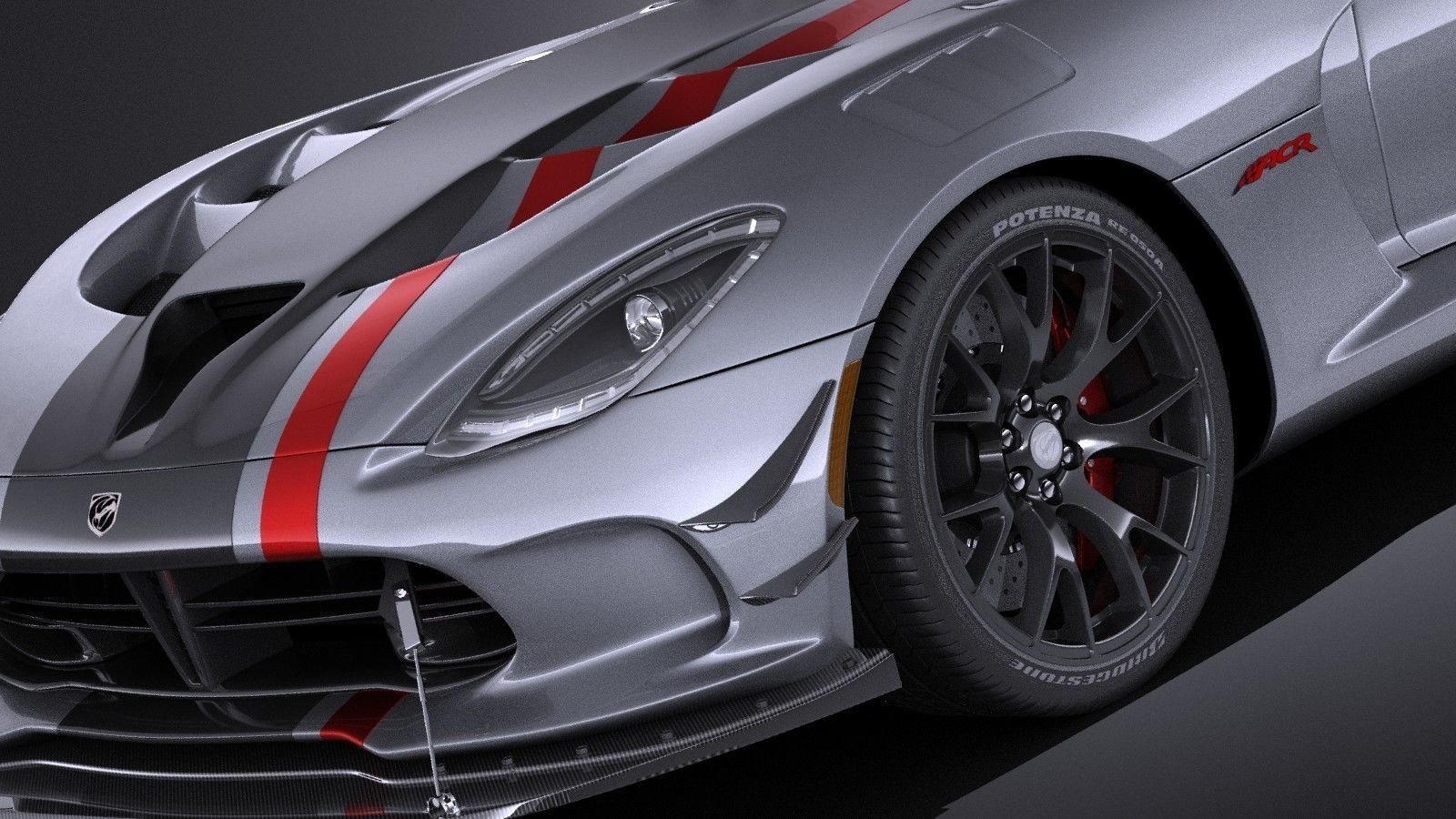 Dodge Viper ACR 2016 VRAY 3D model_2