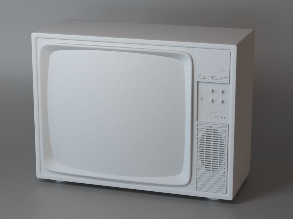 Old TV 3D model_2