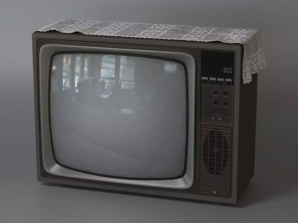 Old TV 3D model_0