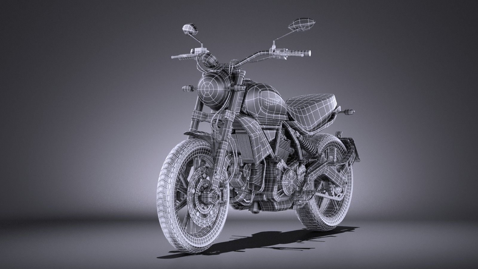 Ducati Scrambler Icon 2015 VRAY 3D model_14