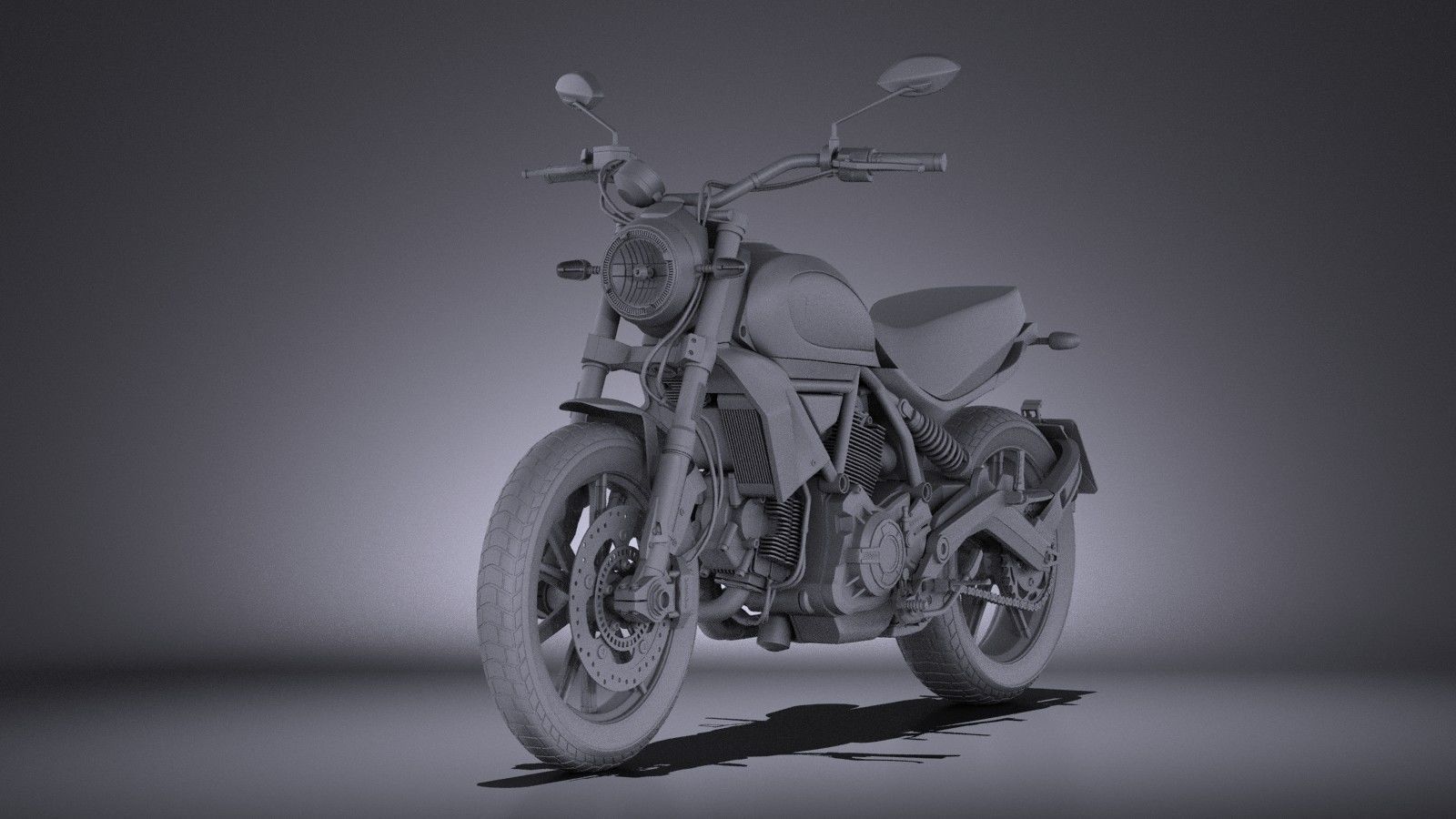 Ducati Scrambler Icon 2015 VRAY 3D model_8