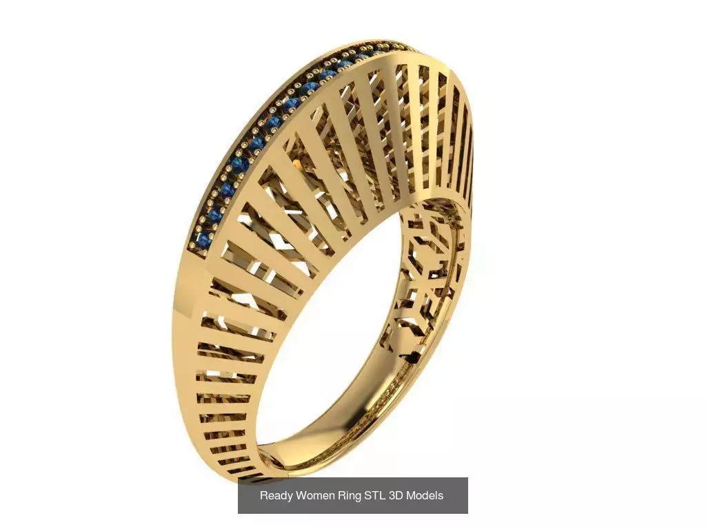 Women Gold Ring Models 100pcs 3D Model Collection_98