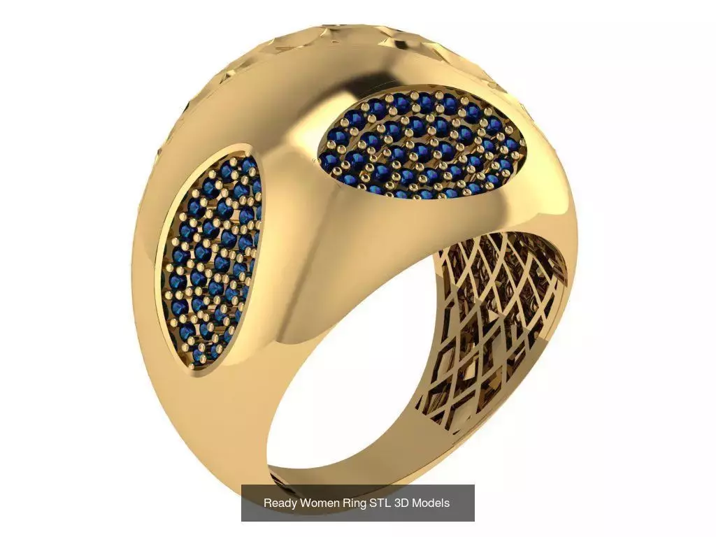 Women Gold Ring Models 100pcs 3D Model Collection_84
