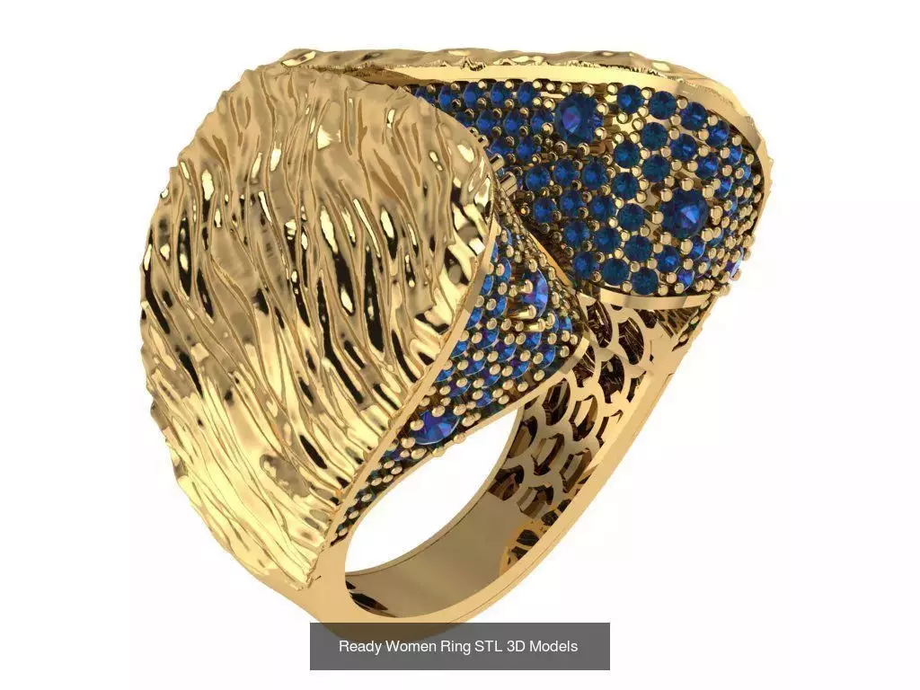 Women Gold Ring Models 100pcs 3D Model Collection_97