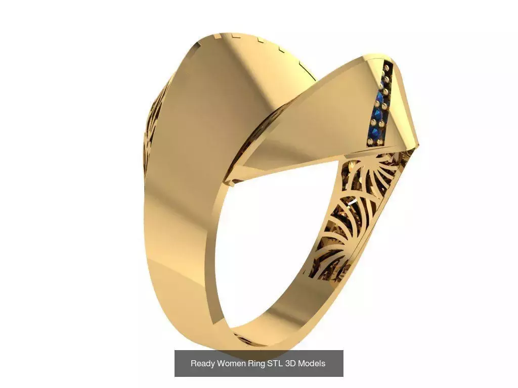 Women Gold Ring Models 100pcs 3D Model Collection_109
