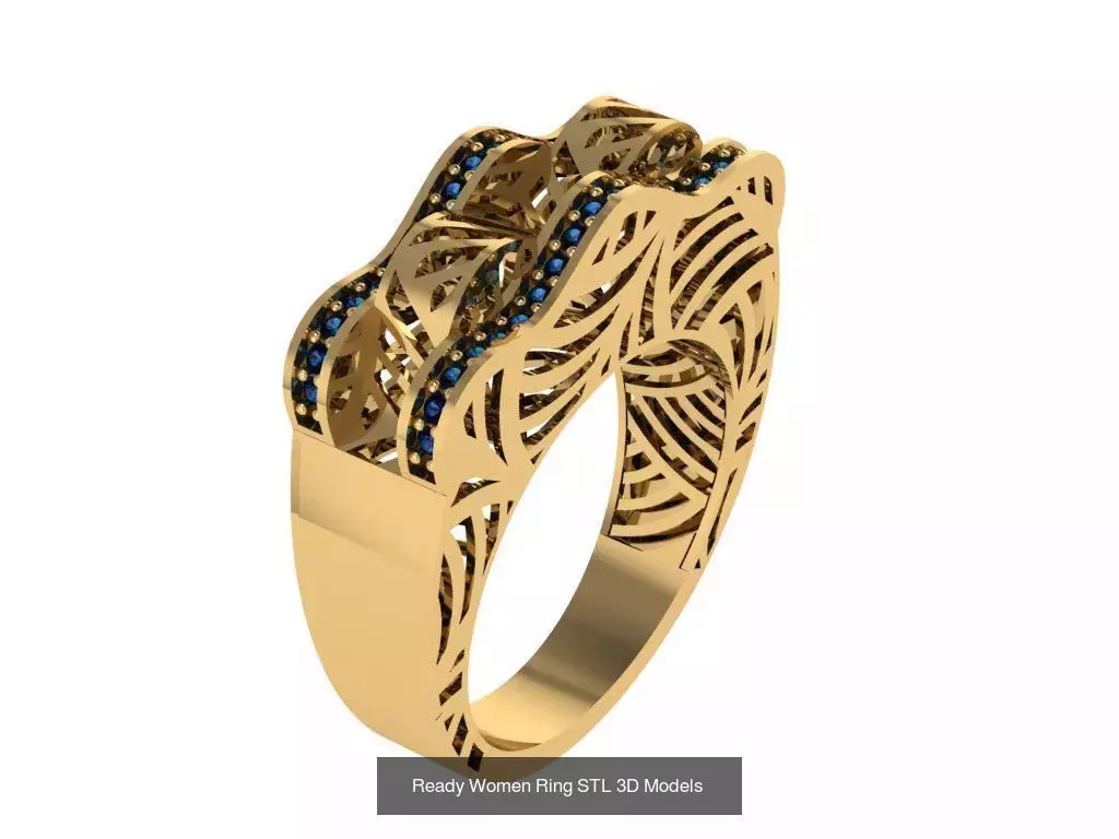Women Gold Ring Models 100pcs 3D Model Collection_101