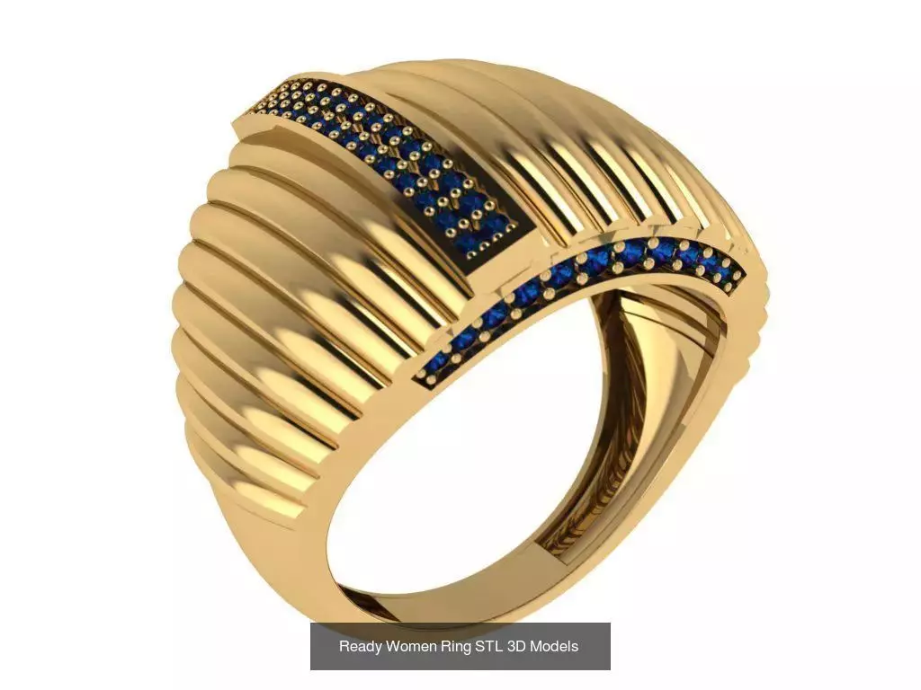 Women Gold Ring Models 100pcs 3D Model Collection_78