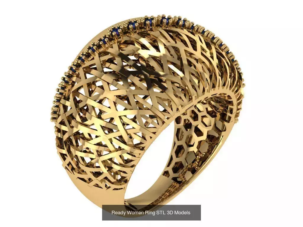 Women Gold Ring Models 100pcs 3D Model Collection_88