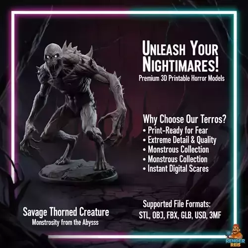 Savage Thorned Creature 3D print model