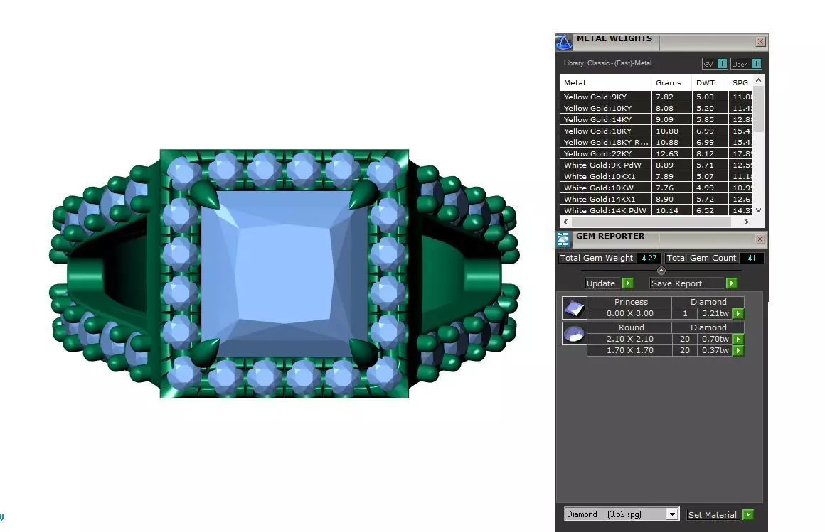 princess engagement ring 3D print model_9