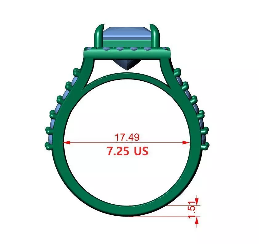 princess engagement ring 3D print model_14