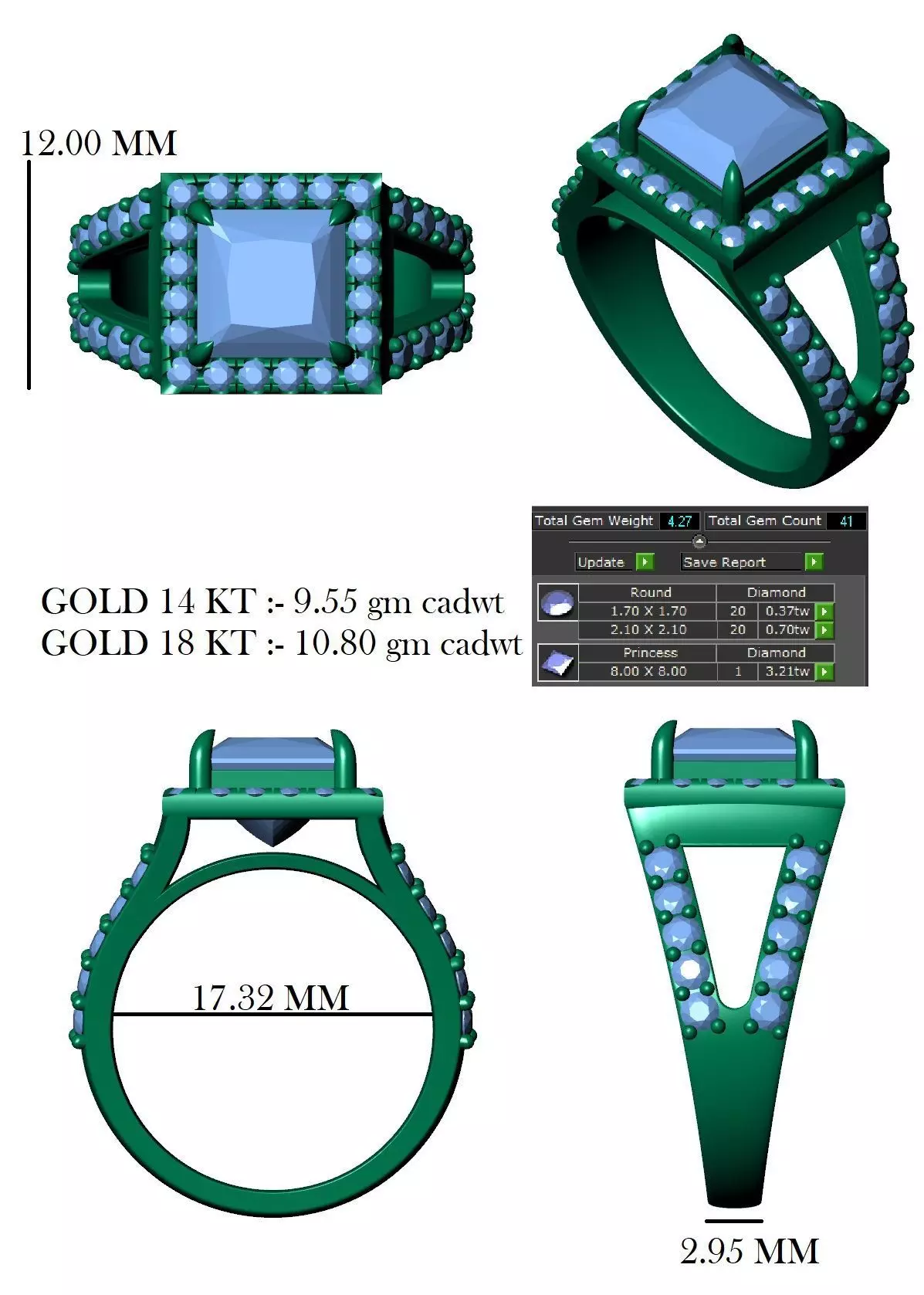 princess engagement ring 3D print model_15