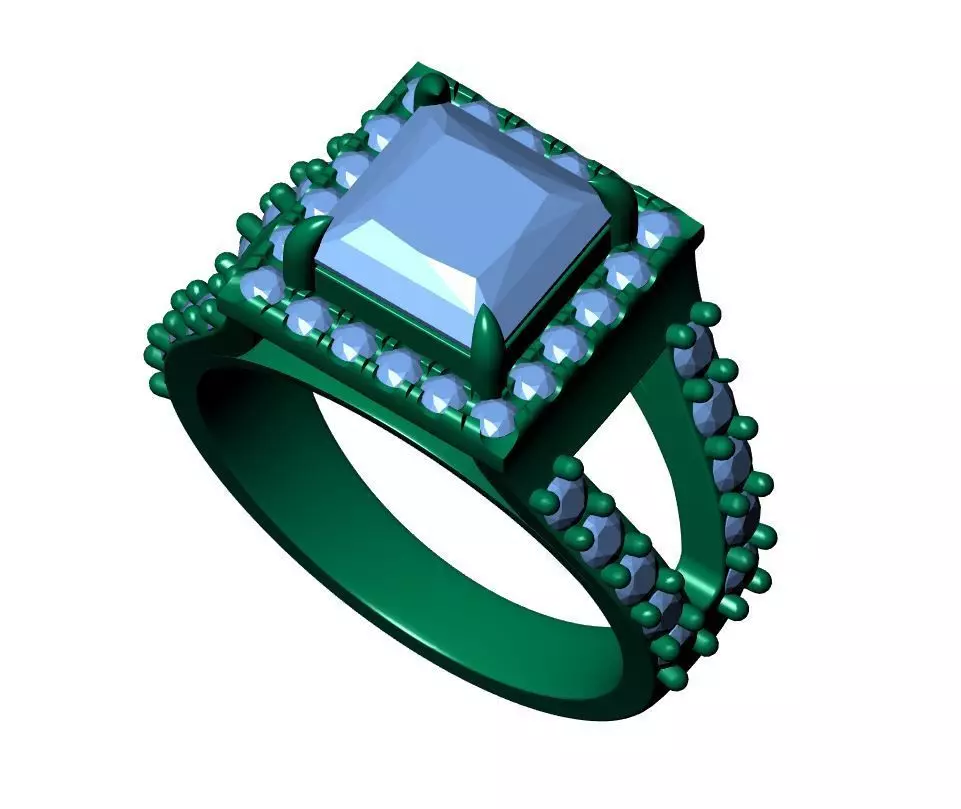 princess engagement ring 3D print model_8