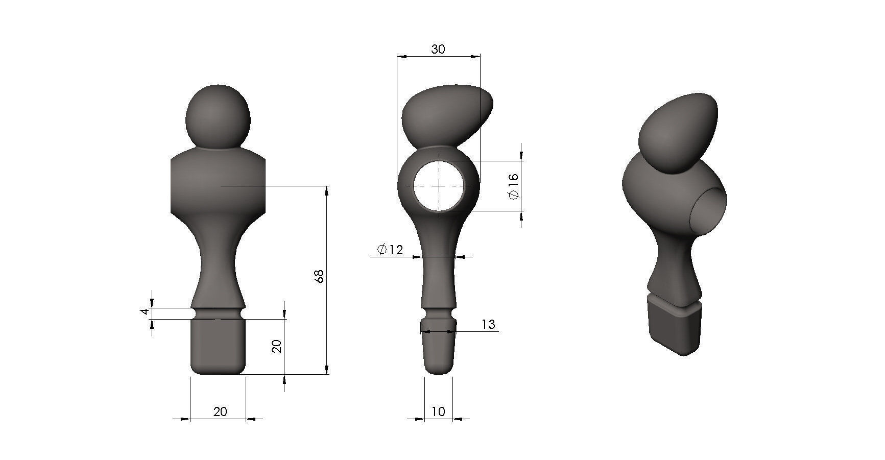 Foosball Player 2 3D print model_3