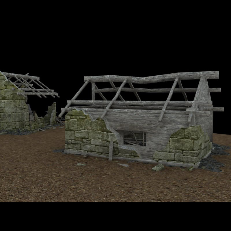 Derelict Buildings Lightwave obj 3D model_6