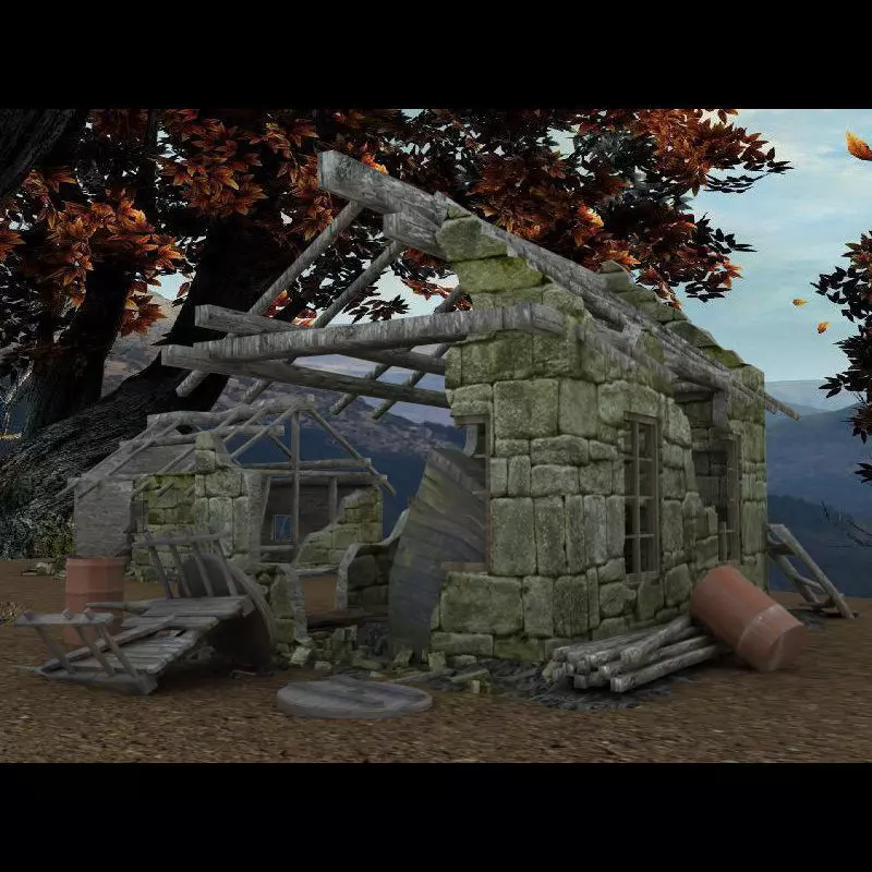 Derelict Buildings Lightwave obj 3D model_0