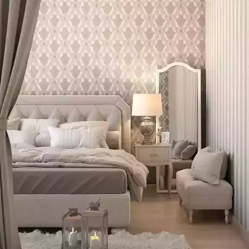 Regal Silver Taupe Damask Wallpaper