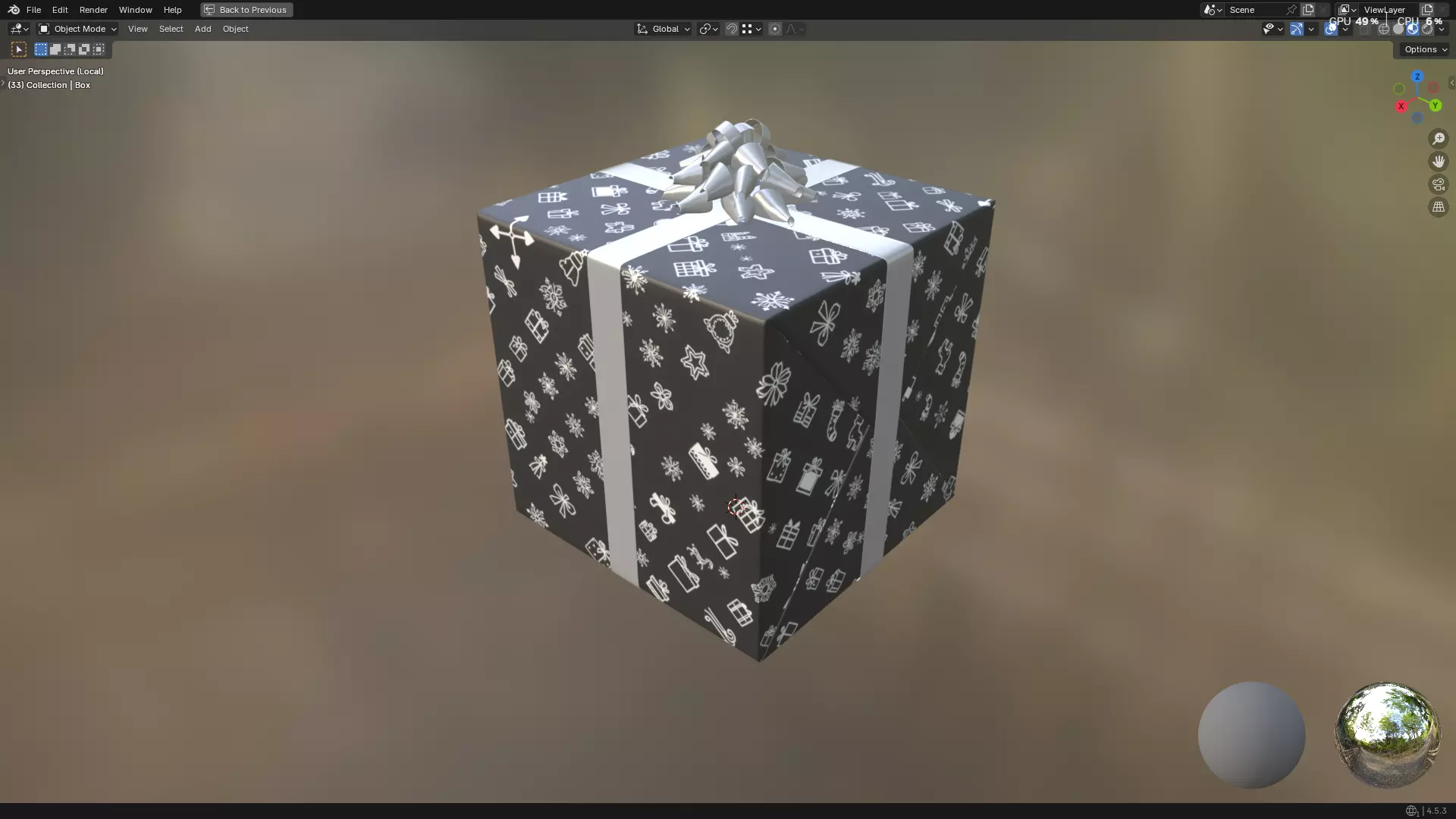 Christmas Present PBR 01 3D model_14