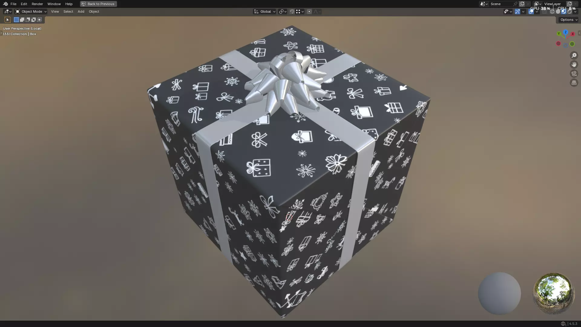Christmas Present PBR 01 3D model_10
