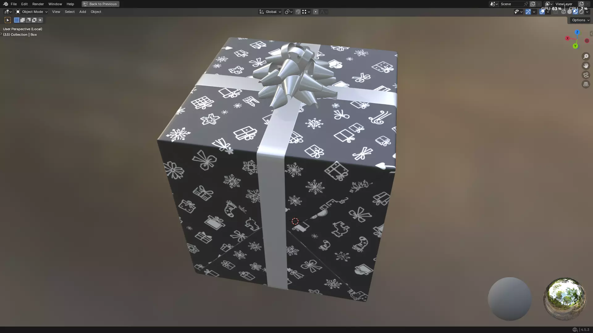 Christmas Present PBR 01 3D model_8