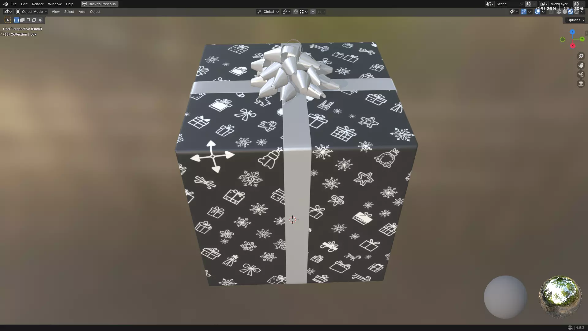 Christmas Present PBR 01 3D model_11