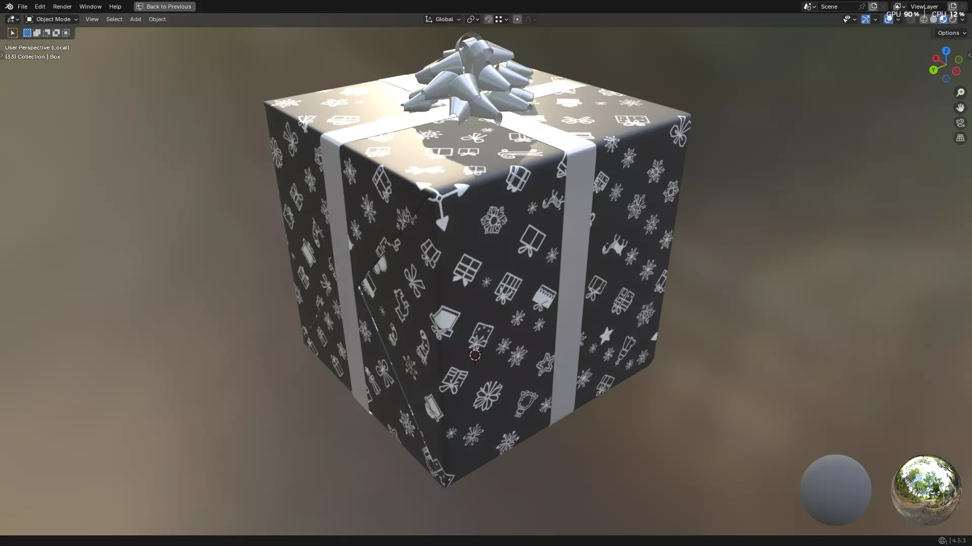 Christmas Present PBR 01 3D model_18