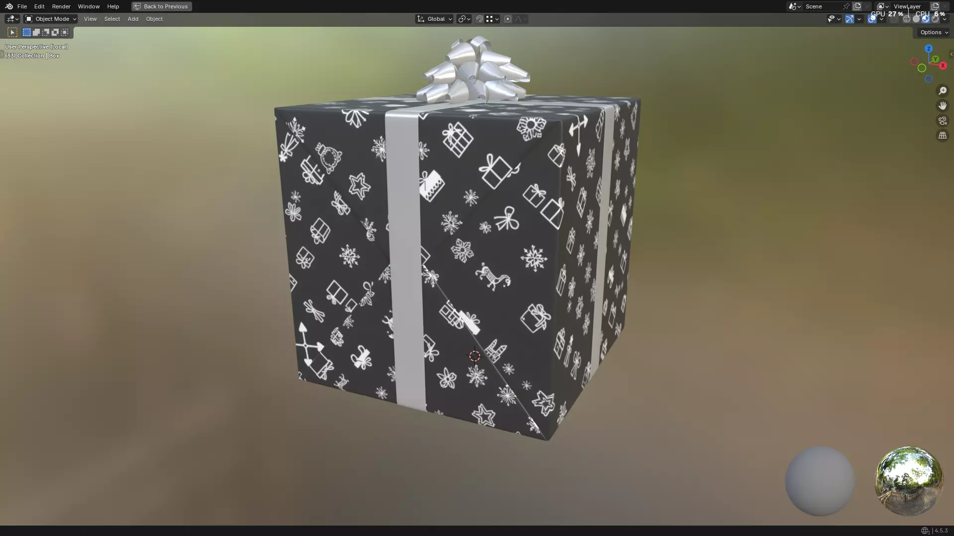 Christmas Present PBR 01 3D model_6