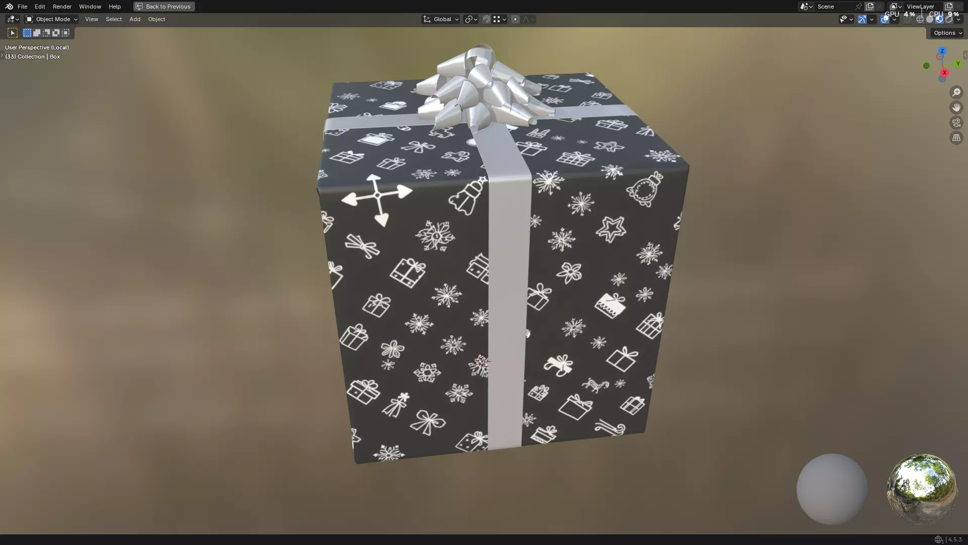 Christmas Present PBR 01 3D model_7