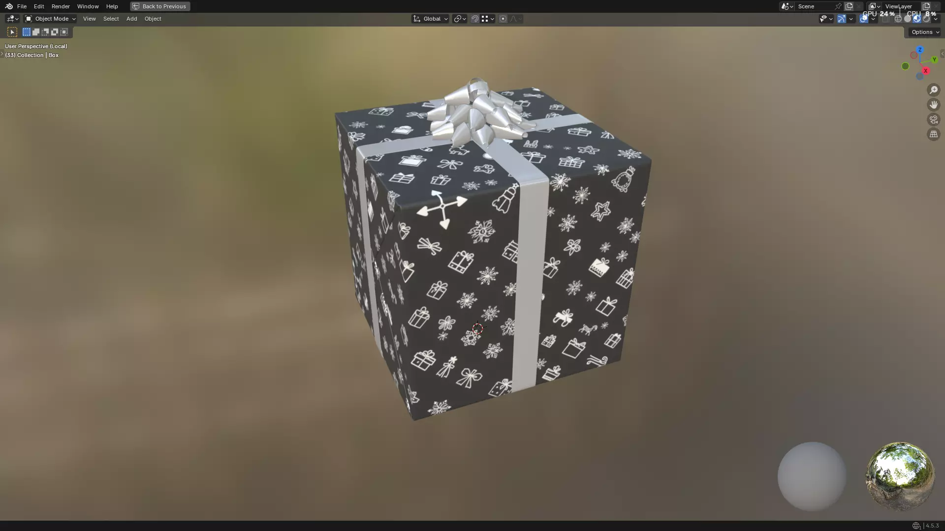 Christmas Present PBR 01 3D model_15