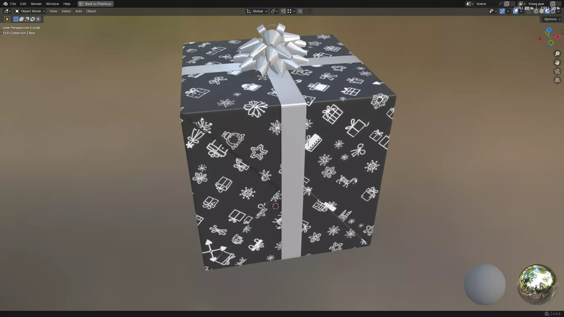 Christmas Present PBR 01 3D model_16